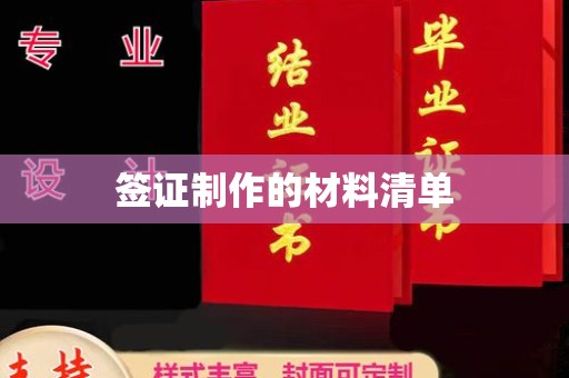 西畴签证制作的材料清单