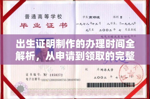 西畴出生证明制作的办理时间全解析，从申请到领取的完整指南